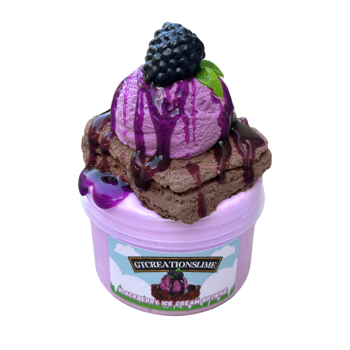 Blackberry Ice Cream Brownie