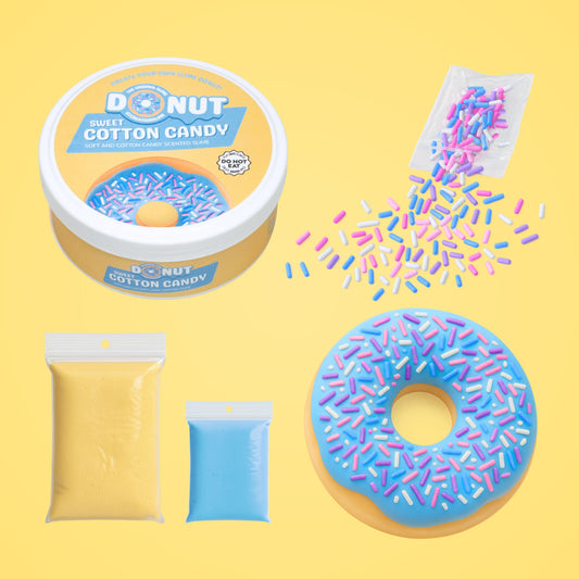 Sweet cotton candy donut slime kit