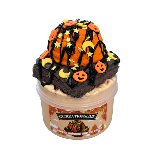 Halloween Ice Cream Brownie