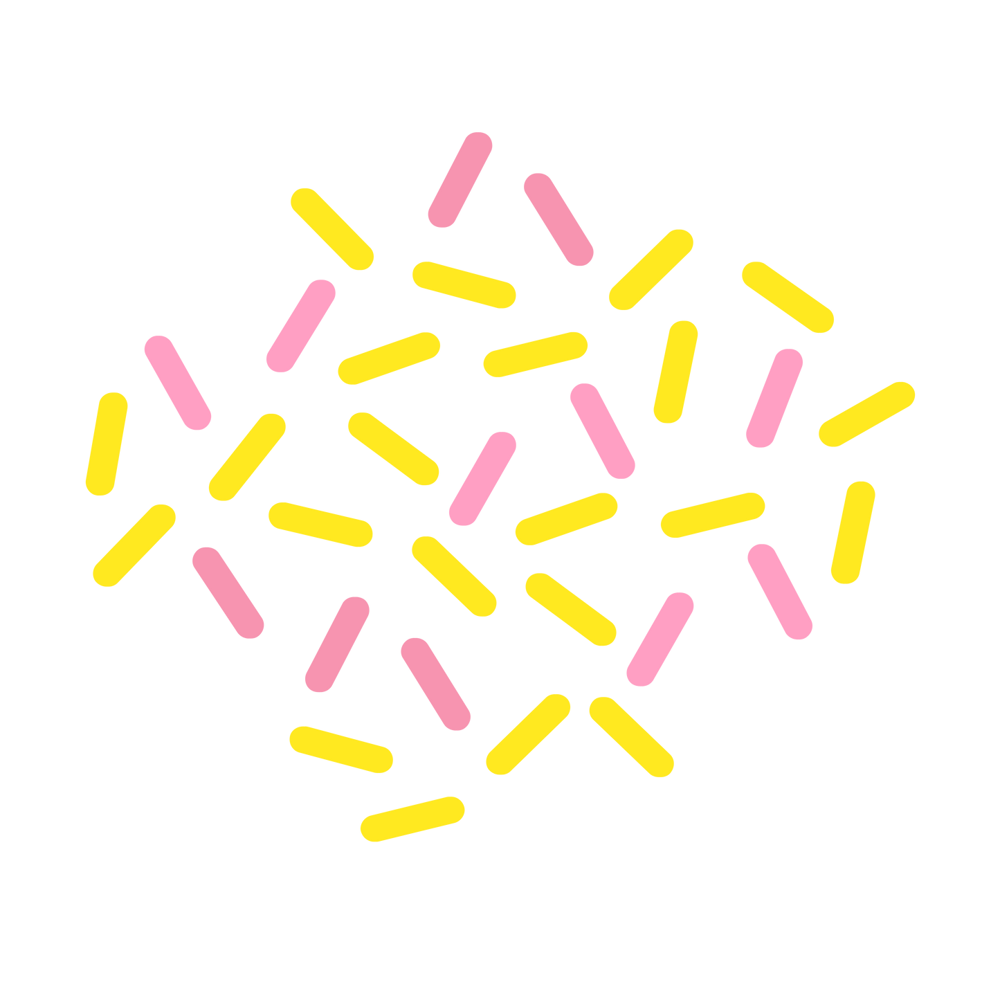 PINK AND YELLOW SPRINKLES