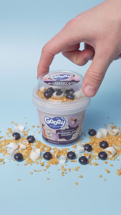 BLUEBERRY AND COCONUT GOOEY YOGURT